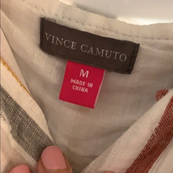 Vince Camuto Womens Linen Striped Maxi Dress - Picture 6 of 6